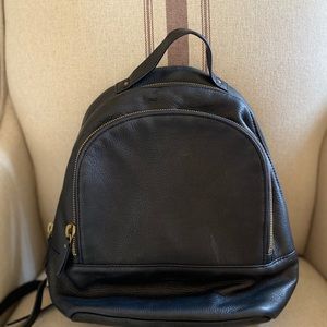 Margot black leather backpack
